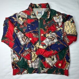 VTG 80s EVR Golf Windbreaker Silk zip Jacket Size Women’s Petite Med 100%Silk